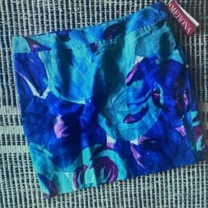 Merona Blue and Purple Patterned Skirt
